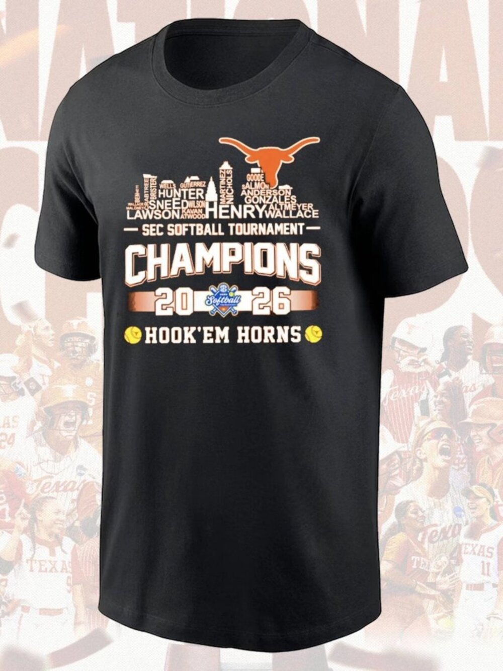 Back-2-Back 2026 Texas Longhorns Softball World Series National Champs T Shirt